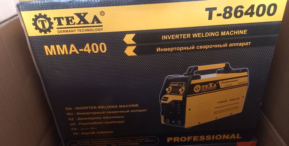 Бепул доставка сварка сварочный аппарат TEXA MMA 400 оригинал новый