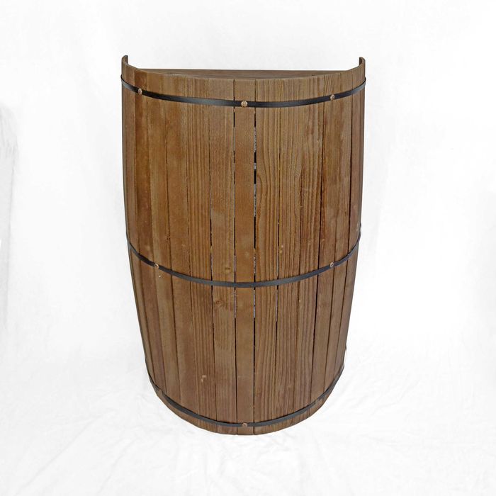 Дървена стойка / поставка за бутилки вино с формата на бъчва