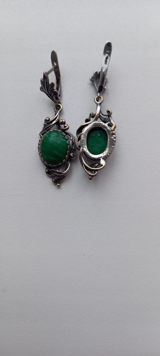 Серьги женские мельхиор со ставкой