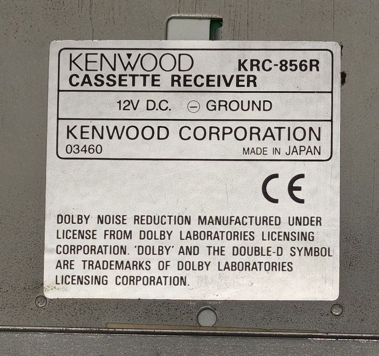 KENWOOD KRC-856R Mask RARITATE Pentru Colecțonari Și Cunoscători!!!