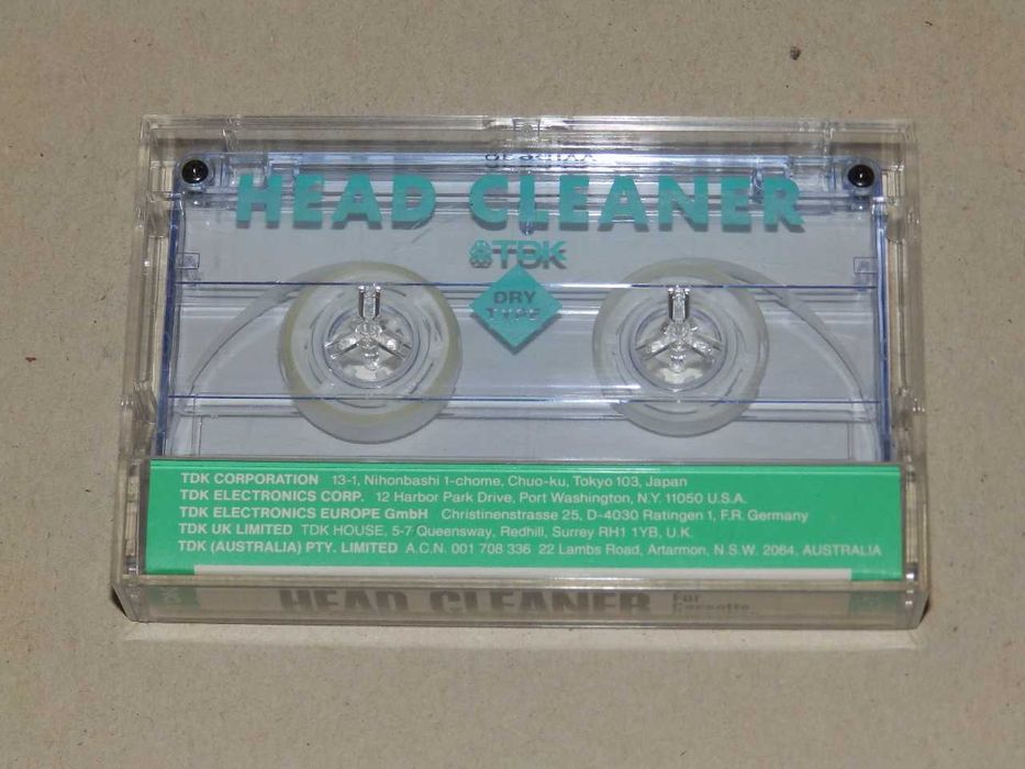 Касета за почистване на глави на касетофон, дек