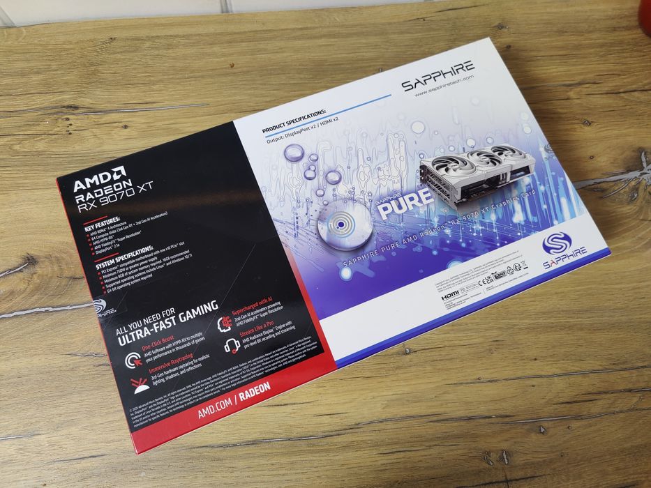 sapphire pure oc 9070xt 16gb placa video radeon