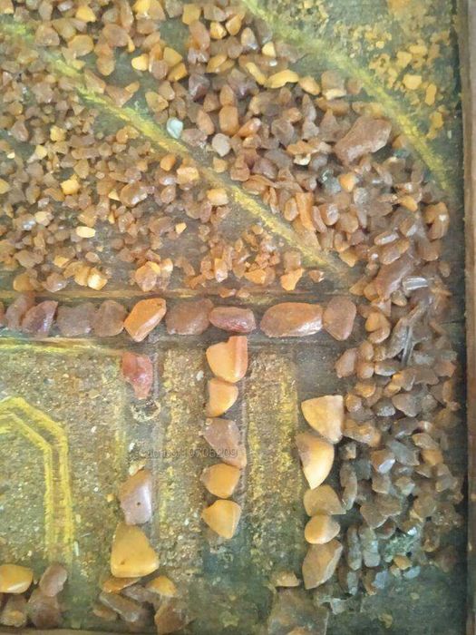 Картина с балтийски кехлибар Замок на литовски властител Гидеминас