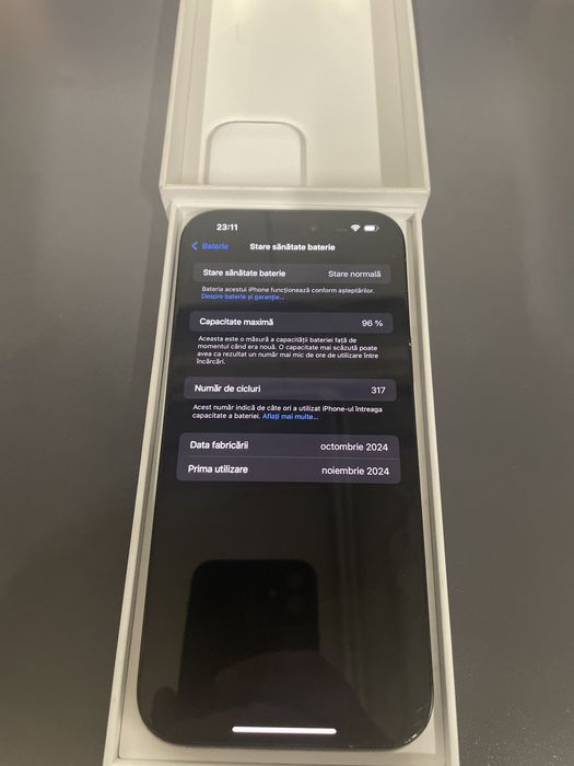 Amanet ozana vinde iPhone 16 pro max 96% baterie