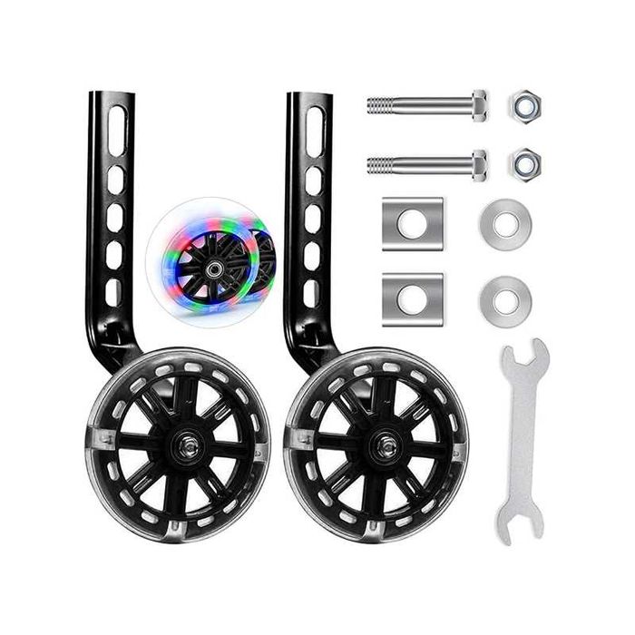 Универсални помощни колела за велосипед с размер 12-20" с LED светлини