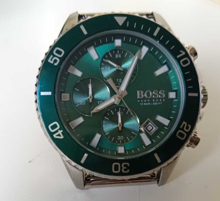 Оригинален часовник BOSS Hugo Boss Chronograph – Зелен циферблат, 10 BAR