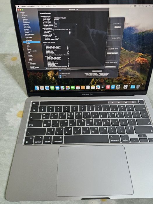 MacBook Pro M2 13 dyum Ram 16GB/ssd 512GB spacegray sotiladi