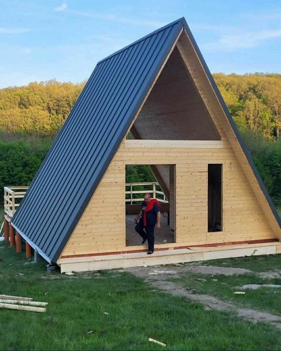 Vând cabane tip A frame