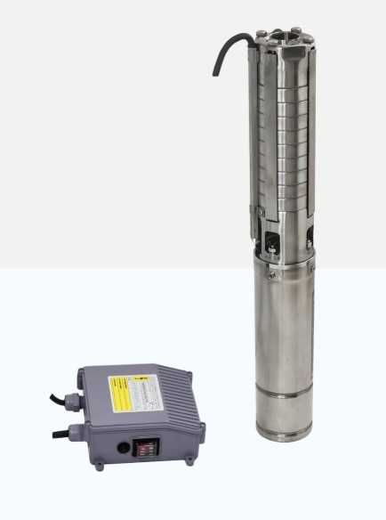 Сондажна помпа Gmax 4SPD с неръжд. турбина 7,5м3, 170м. 250м. в.стълб.