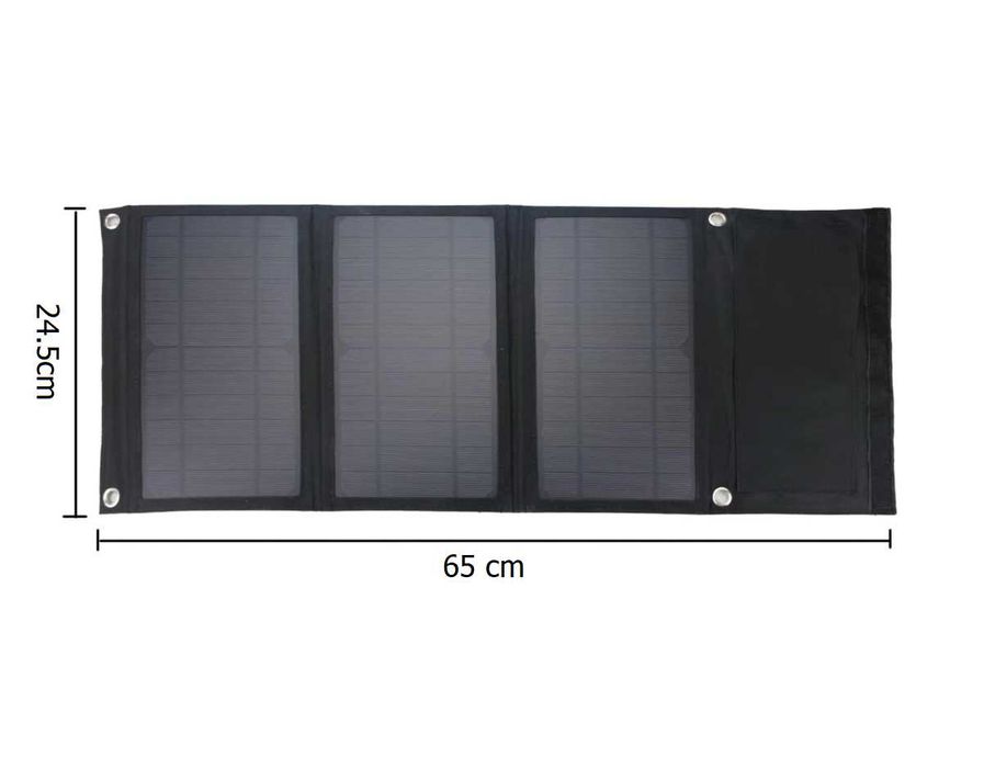 Сгъваем соларен панел 21W за зареждане на USB устройства