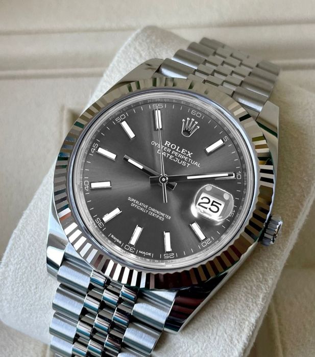 Мъжки механичен часовник Rolex Datejust silver black