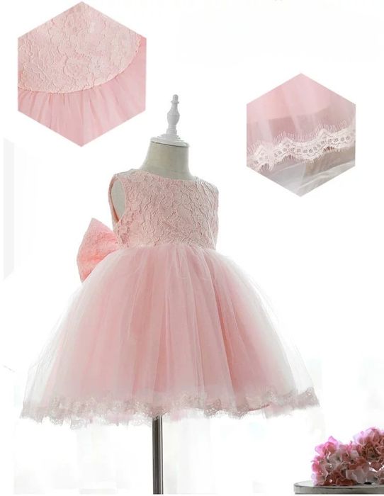 Детское розовое платье на девочку