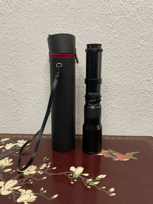 Винтидж телеобектив 500mm Япония 1980те с калъф обектив фотоапарат