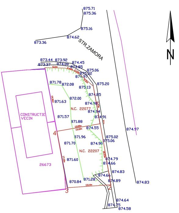 Teren Bușteni, Curti Constructii
