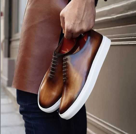 Pantofi sport casual lucrati manual Marci de Lux piele Marimi diferite