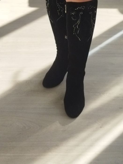 Сапоги демисезонные кожа