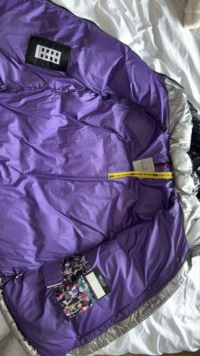 Geaca argintie metallic puffer - marimea L