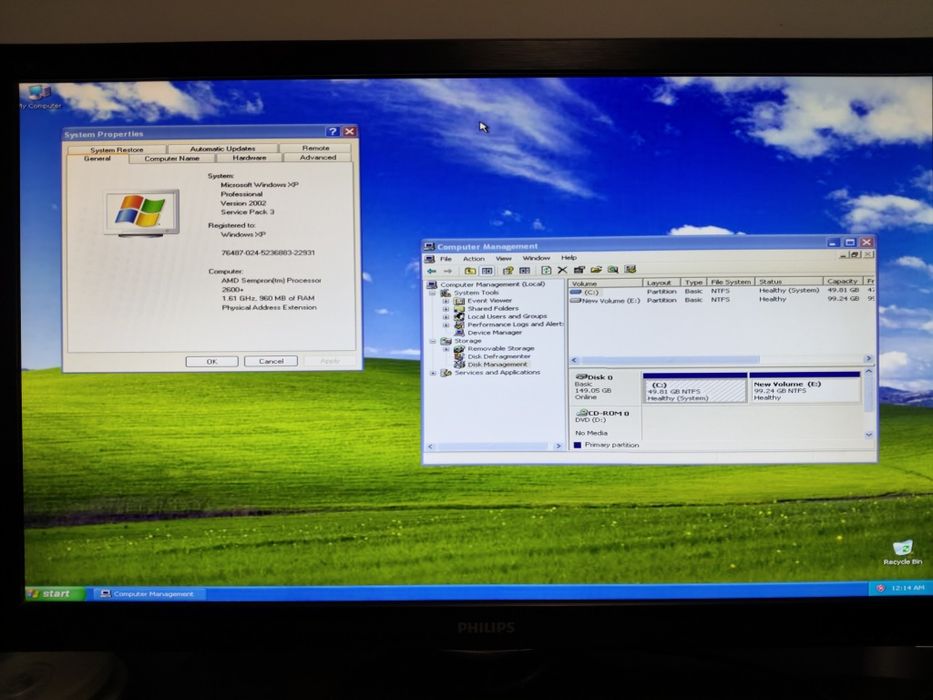 PC Retro Complet (ASRock K8NF6G-VSTA, Sempron 2600+, 1GB DDR1) HDD 160GB