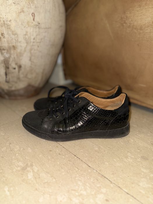 Adidasi/ pantaofi negrii musette piele eleganti