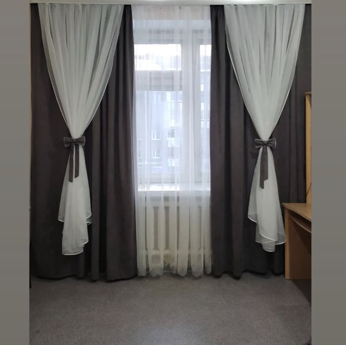 Ламбрекены с бастами без штор