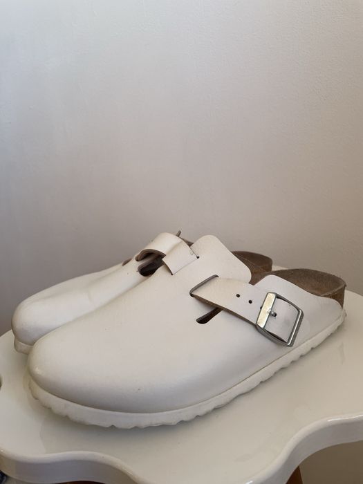 Birkenstock Boston alb piele 37