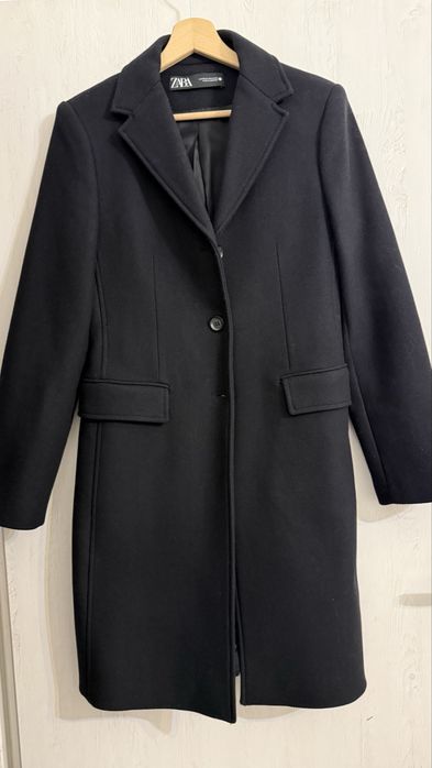 Palton dama Zara Manteco negru