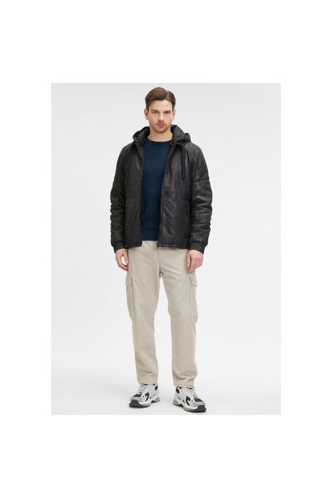Geaca de Iarna din Piele Barbati 2.0 by Mauritius Neagra G2MAbito