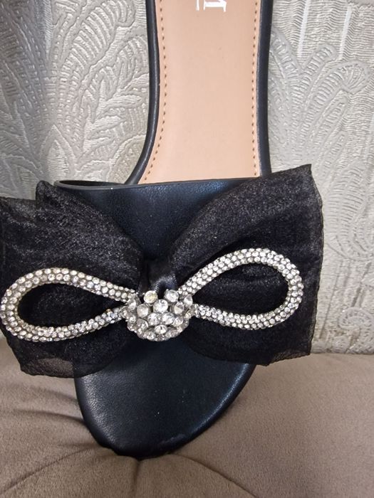 Papuci superbi piele cu fundita 40 gen gucci