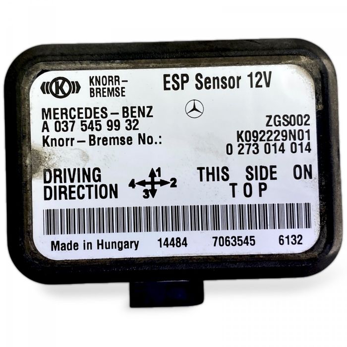 A0375459932 Senzor, ESP MERCEDES-BENZ,KNORR-BREMSE,BENDIX Antos, Arocs, Actros MP4 (2012-) MERCEDES-BENZ