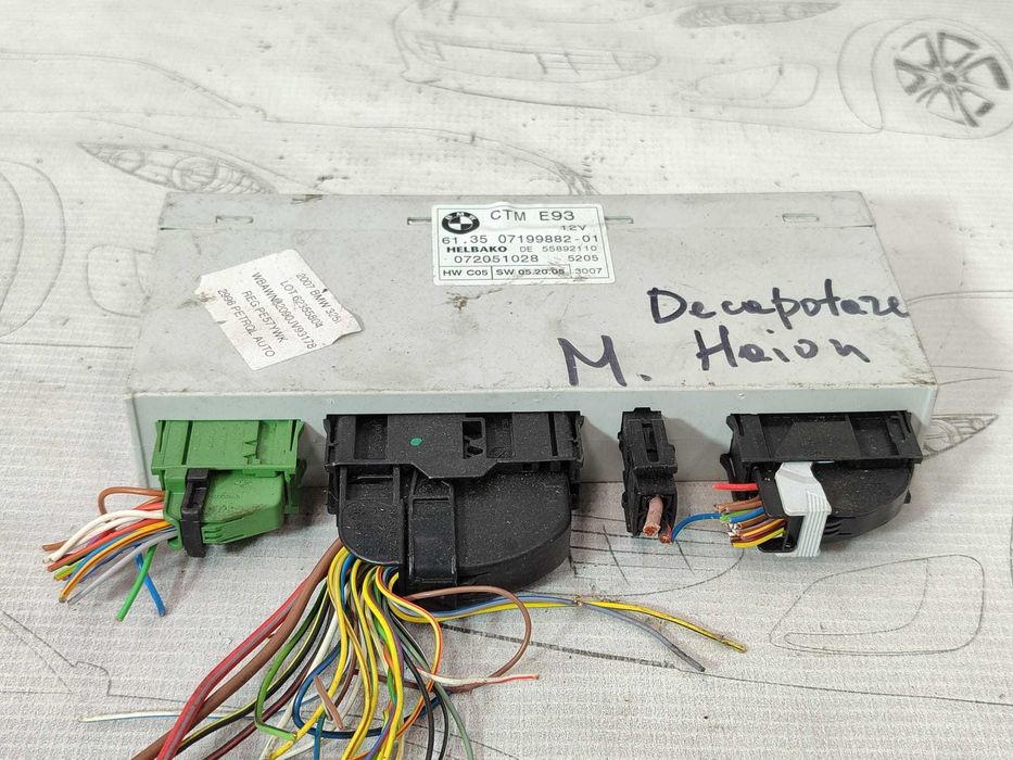 Unitate control plafon / acoperiș decapotabil BMW Seria 3 E93 COD: 613507199882 2007 / [2005-2014] / (5G3)