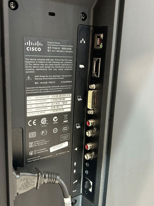 Cisco TelePresence MX200 Sistem Profesional Videoconferință; Ecran Ședințe cu Cameră Inclusă