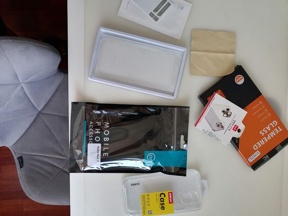 2 huse + folie sticla + folie sticla camera Huawei Nova 11