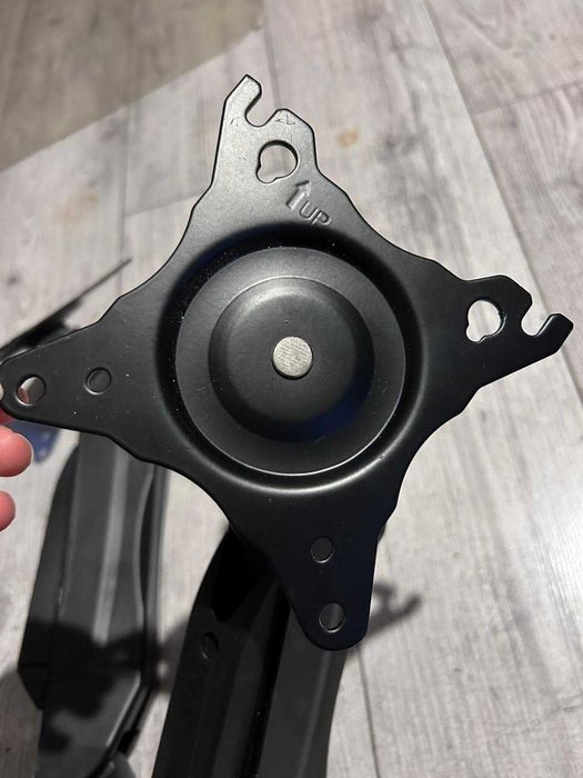 Suport birou 2 monitoare Serioux MM902, gas spring, 10”-27”, Negru