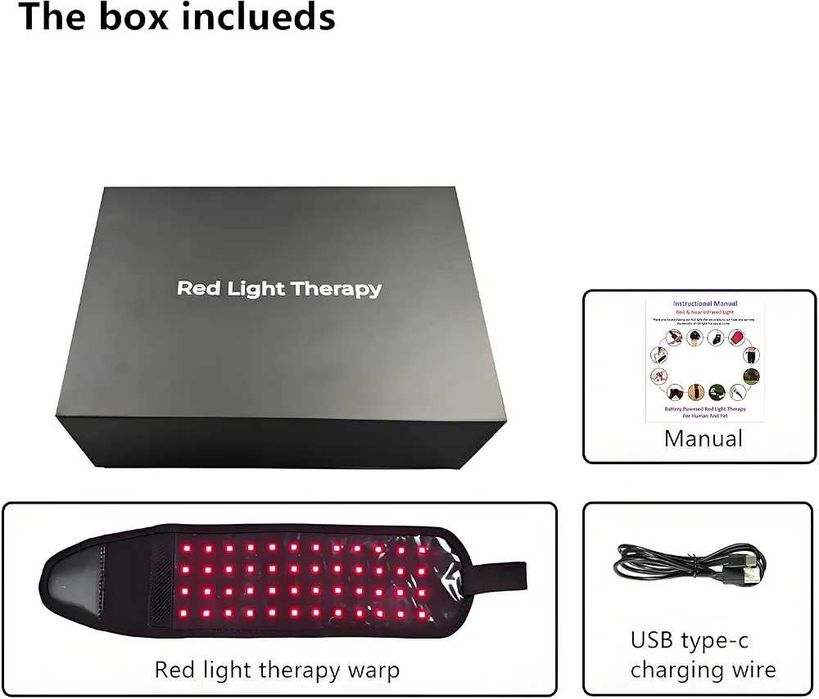 Чисто нов колан за инфрачервена и червена светлинна терапия (Red Light Therapy) с нагрев