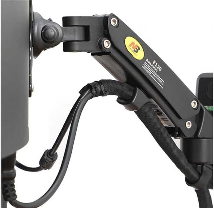 Гъвкава стойка за стена с едно удължение за монитори и телевизори