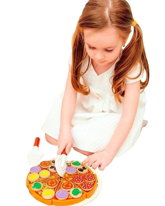 Деревянная пицца на липучках