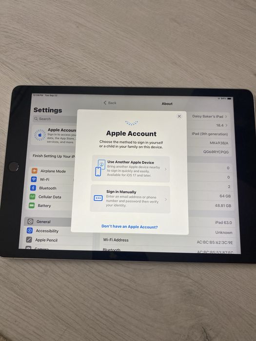 Ipad generti 9, Wi-fi+Gsm, 64Gb