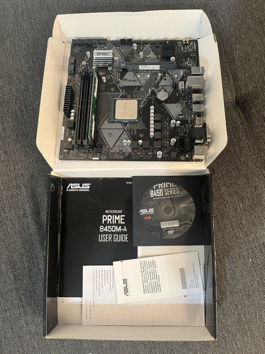 Kit PC Ryzen 5 2400G + ASUS B450M-A + 8GB DDR4 – testat, funcțional