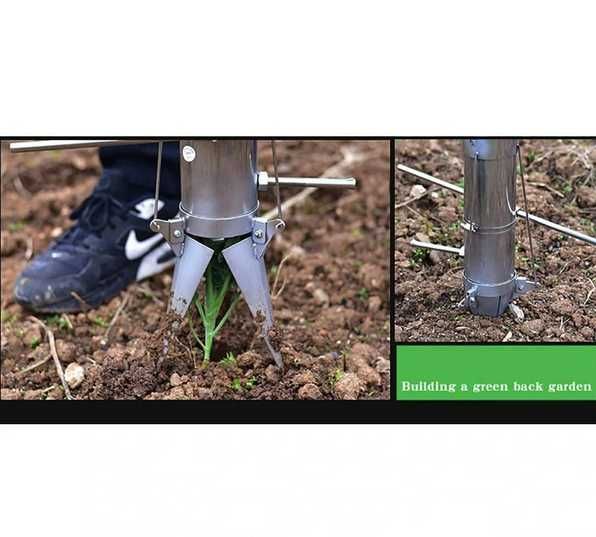 Plantator Rasaduri Profesional cu doua manere ergonomic Inox