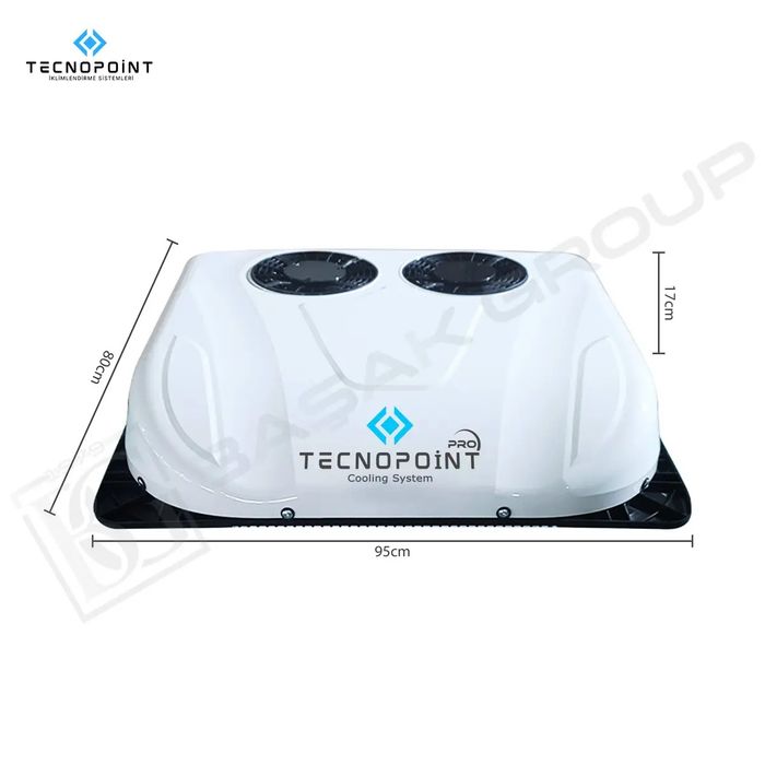 Tecnopoint Универсален климатик на 12/24v. С две перки