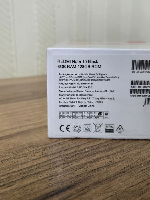 Redmi note 15 black 6/128Gb (пломба)
