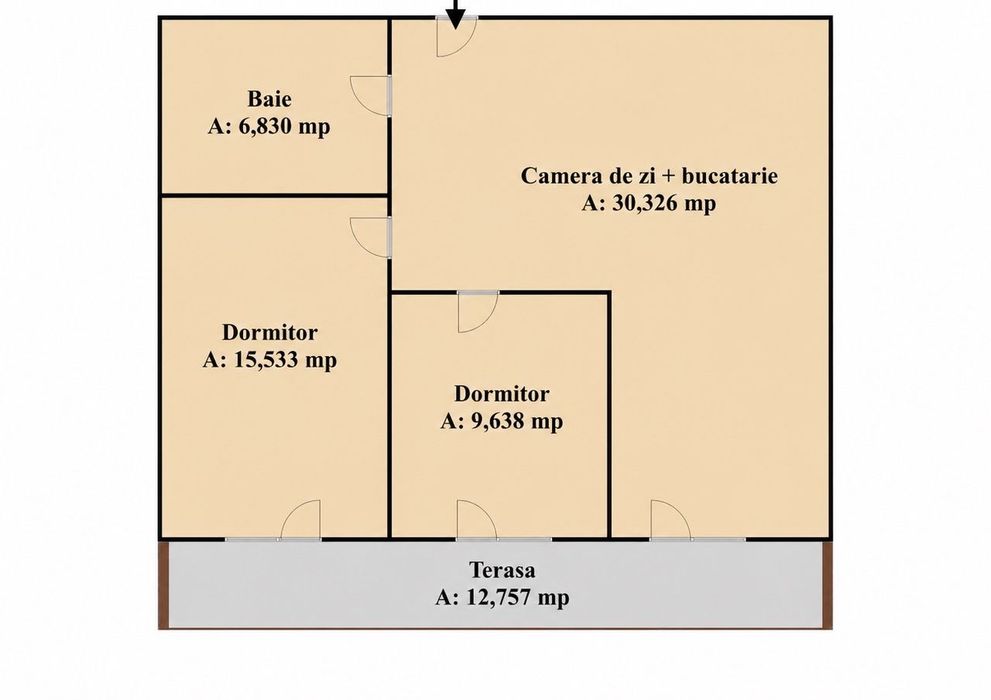 De Vânzare Apartament 3 Camere, Șesul De Sus, Florești+ Loc Parcare