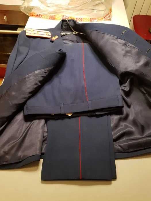 Centura Diagonala Militie Cascheta Ofiter Superior Romania RSR Epoleti Colonel Efecte Militare Uniforma Armata Securitate Pantaloni Gala Ceremonie