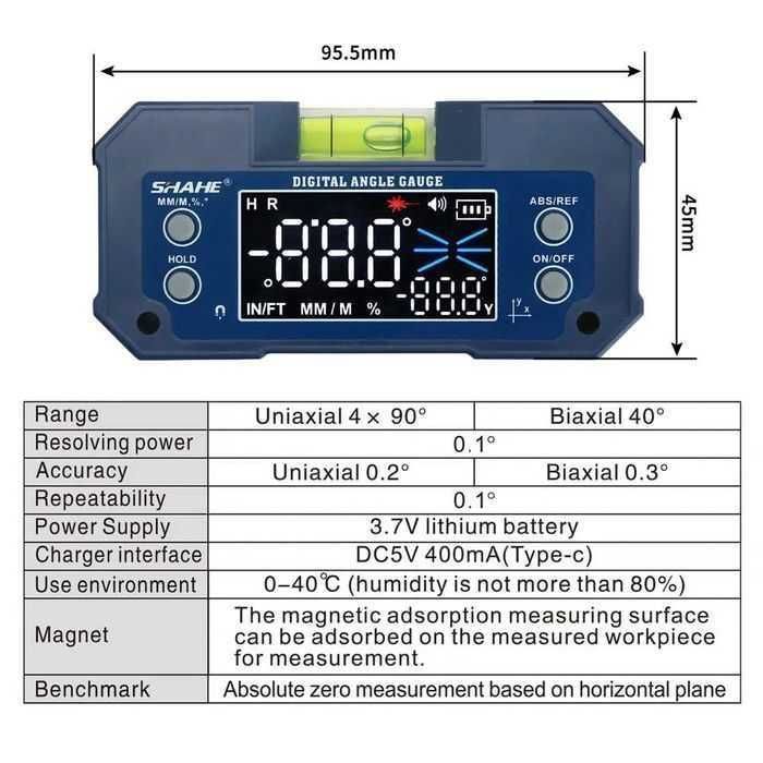 Cumpănă boloboc nivela digitala LCD,acumulator