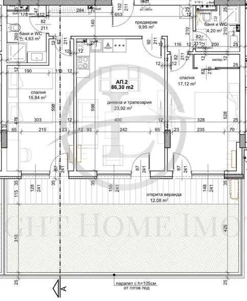 Продава се Тристаен апартамент в Пловдив, Тракия - 150 кв.м за 1064 €/кв.м - Снимка #2