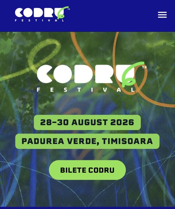 Vand bilet festival CODRU 2026