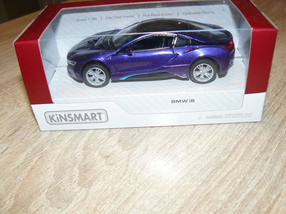 Macheta Auto De Colectie BMW I8 Scara 1:36, Noua In Cutie, Kinsmart