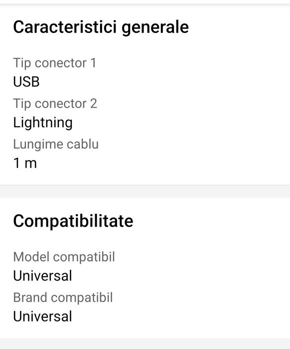 Cablu Omega lightning, metal, 1.8A, 1 m, auriu