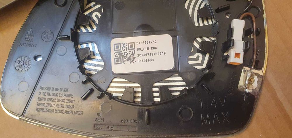 Sticla oglinda electrocrom dreapta originala BMW X5 G05 X6 G06 F15 F16 X3 G02 X4 G02 F25 F26 X7 G07