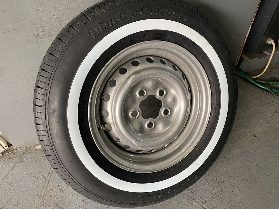 Jante 14 roti VW Transporter T1 T2 T3, jante Oe anv Noi 185HR14 white wall